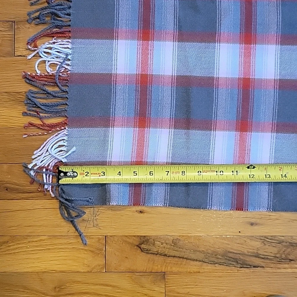 Classic oversized pink gray Plaid Scarf wrap